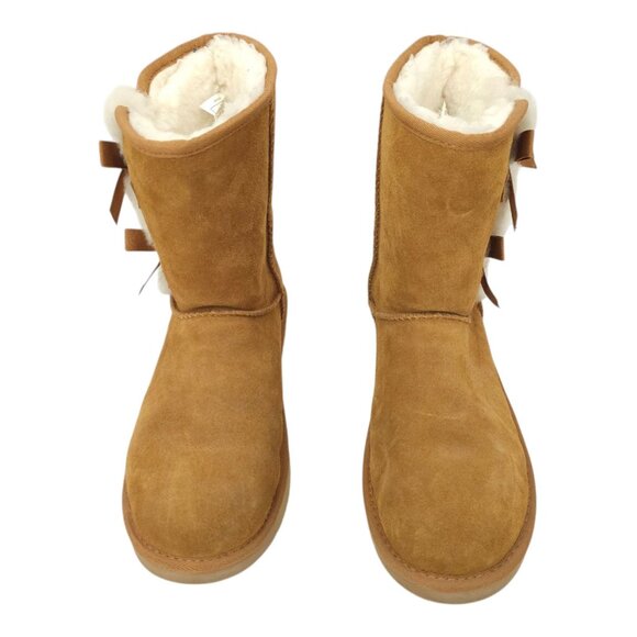 Koolaburra UGG Victoria Short Boots Womens Size 9 Suede Leather Chestnut 1015874 - Picture 10 of 16